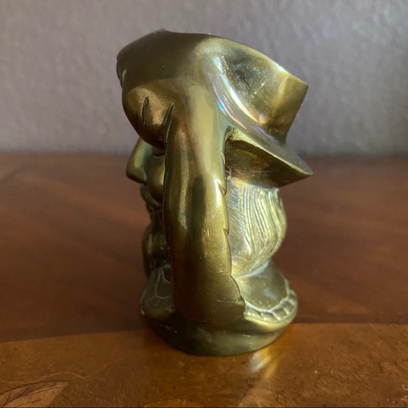 Vintage Pirate Swashbuckler Head  Brass Pen Holder - Picture 9 of 12